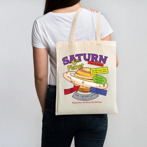 Perfect Planets Teachers Shirts Saturn For Solar System Canvas Tote Bag - teacherstshirts.com