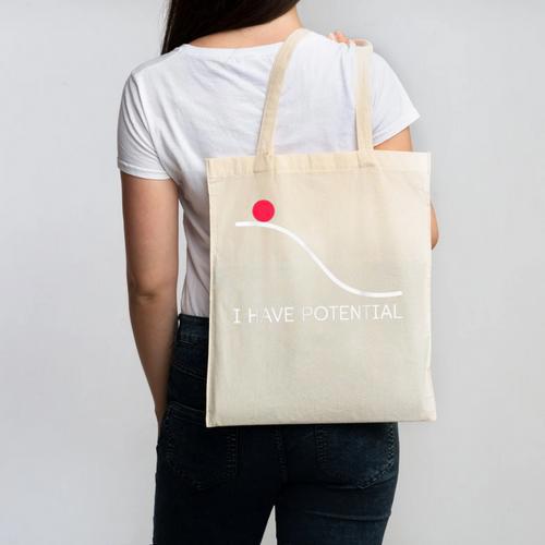 I Have Potential Energy Physics Science Teachers Canvas Tote Bag - teacherstshirts.com CA