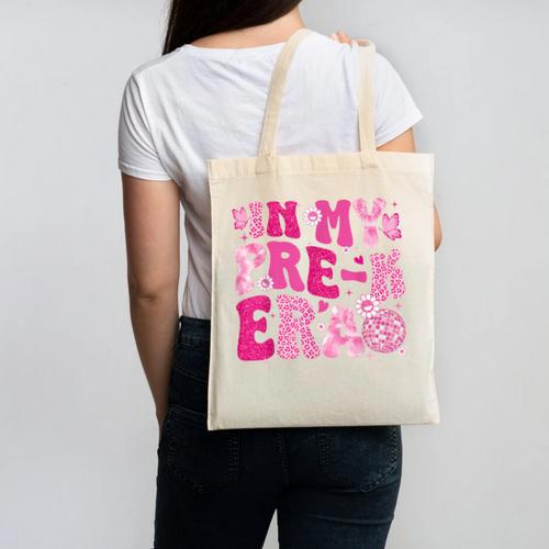 In My Pre-K Era Teachers Women Back To School Kids Girls Canvas Tote Bag - teacherstshirts.com AU