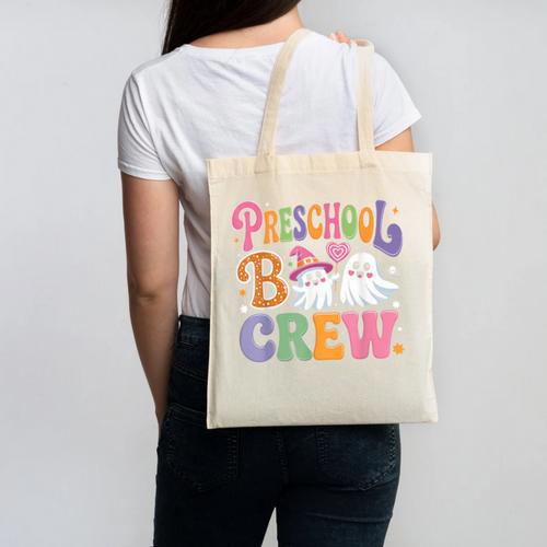 Preschool Boo Crew Preschool Teacher Student Halloween Canvas Tote Bag - teacherstshirts.com AU