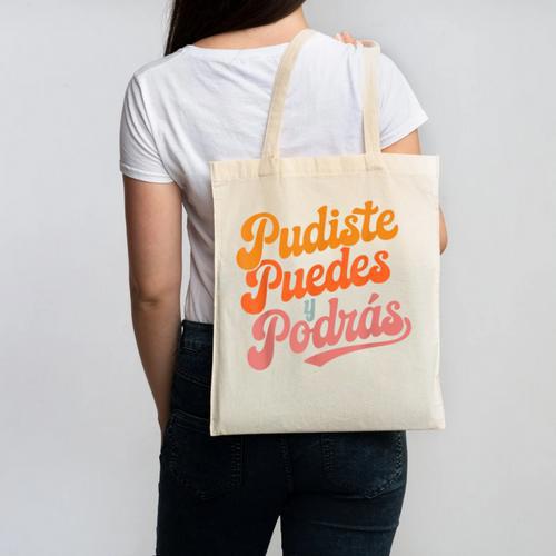 Pudiste Puedes Podras Maestra Spanish Teacher Canvas Tote Bag - teacherstshirts.com DE
