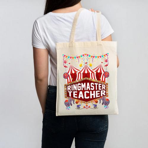 Ringmaster Teacher Costume – Carnival Birthday Style Canvas Tote Bag - teacherstshirts.com CA