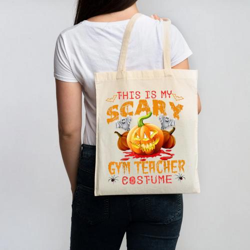 This Is My Scary Gym Teacher Costume Pumpkin Halloween Men Women Canvas Tote Bag - teacherstshirts.com DE