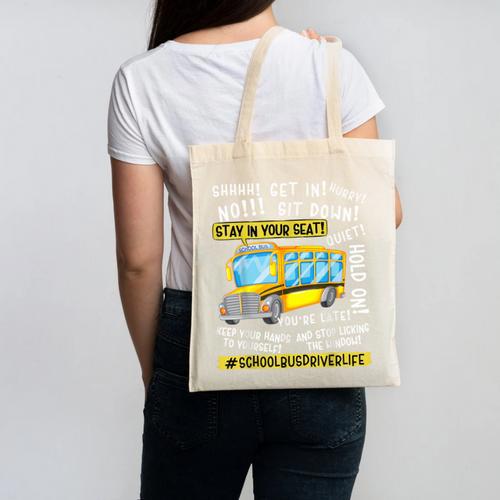 School Bus Driver Life Last Day Of School Teacher Kids Canvas Tote Bag - teacherstshirts.com AU