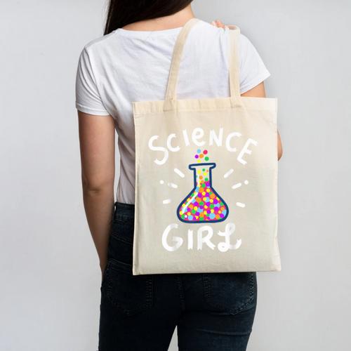 Science Girl Chemistry Biology Student Teacher Canvas Tote Bag - teacherstshirts.com CA