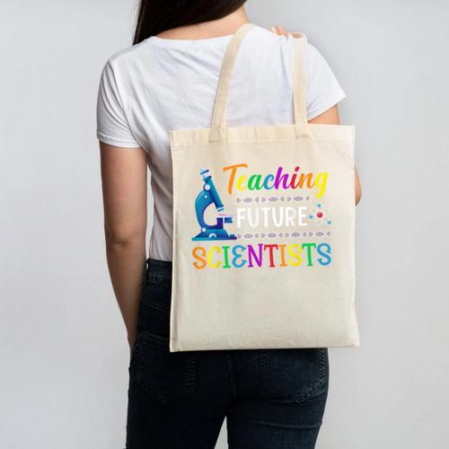 Science Teacher Teaching Future Scientists School Instructor Canvas Tote Bag - teacherstshirts.com