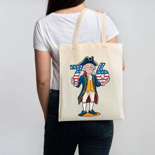 Six Seven 6 7 7 6 George Washington Teacher American Canvas Tote Bag - teacherstshirts.com