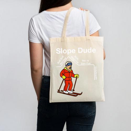 Slope Dude Algebra Geometry Middle School Math Teacher Canvas Tote Bag - teacherstshirts.com