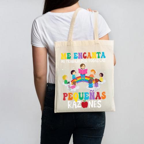 Spanish Teacher Bilingual Teacher Maestra Maestras Canvas Tote Bag - teacherstshirts.com AU