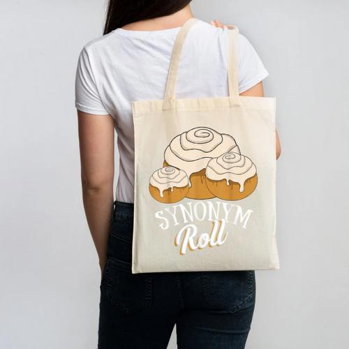 Synonym Roll Teacher And Grammar Geeks Pun For Men Women Kids Canvas Tote Bag - teacherstshirts.com