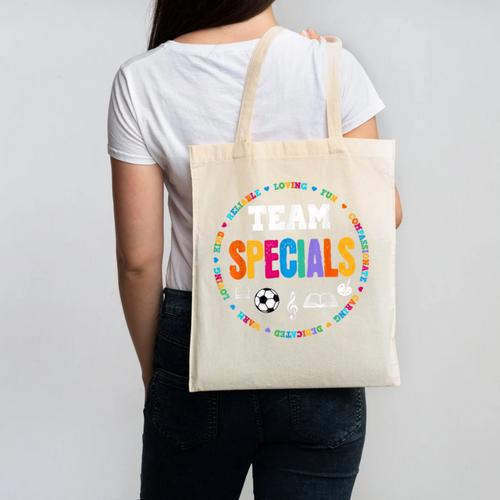 TEAM Specials Teacher TRIBE Squad Back To Primary School Canvas Tote Bag - teacherstshirts.com UK