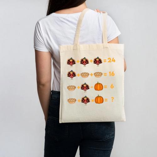 Thanksgiving Order Of Operations Turkey Quiz Math Teacher Canvas Tote Bag - teacherstshirts.com