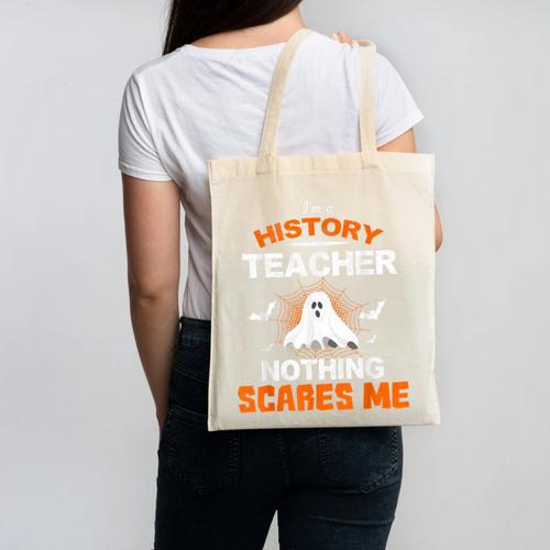 History Teacher School Shirt Halloween Educator Men Women Kids Canvas Tote Bag - teacherstshirts.com AU