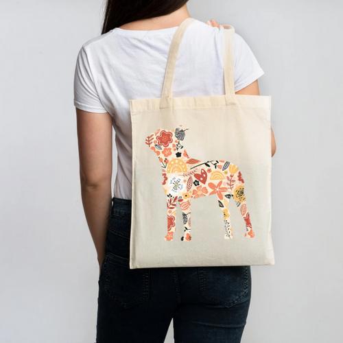 Vintage Floral Boston Terrier For Dog Lover Canvas Tote Bag - Bostonterriersmerch.com DE