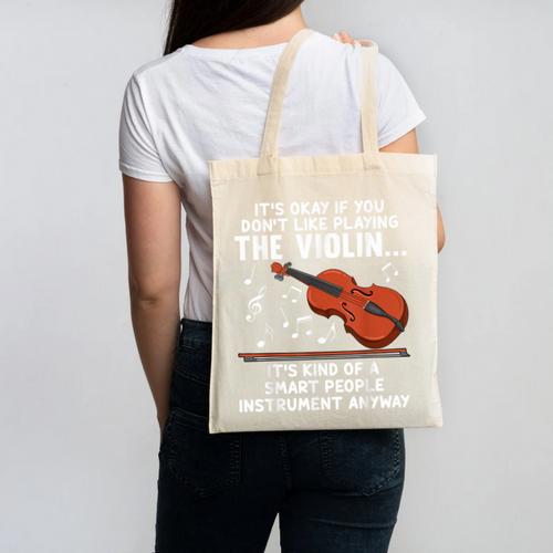 Violin Player Costume For Men Women Violin Teacher Violinist Canvas Tote Bag - teacherstshirts.com AU
