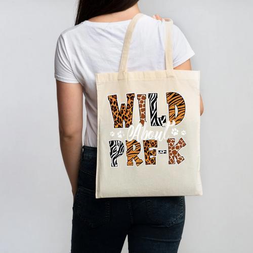 Wild About Pre-K Teacher Student First Day Of Kindergarten Canvas Tote Bag - teacherstshirts.com AU