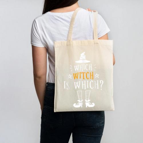 Which Witch Is Which Halloween Grammar Teacher Costume Canvas Tote Bag - teacherstshirts.com AU