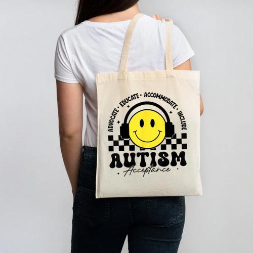 Autism Awareness Acceptance Special Education Teacher Kids Canvas Tote Bag - teacherstshirts.com AU