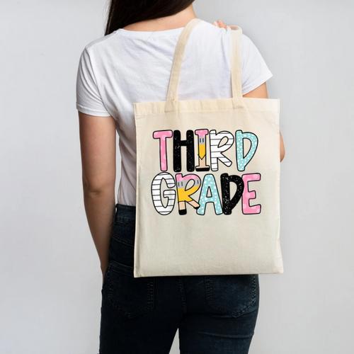 Back To School Third Grade Teacher First Day Of 3rd Grade Canvas Tote Bag - teacherstshirts.com