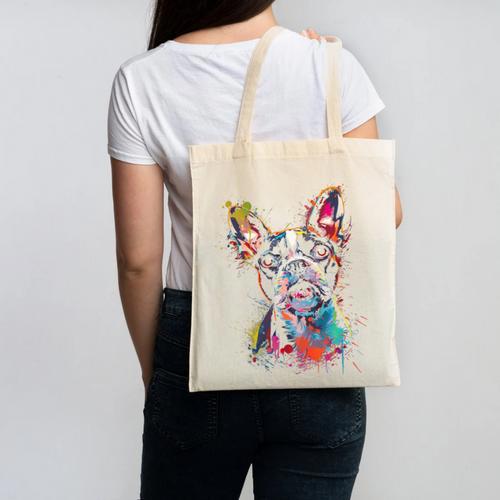 Boston Terrier Splash Canvas Tote Bag - Bostonterriersmerch.com DE
