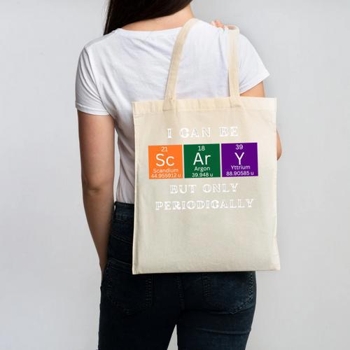 Chemisty Science Teacher Periodic Table Halloween Canvas Tote Bag - teacherstshirts.com