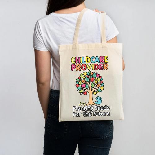 Childcare Provider Job Daycare Provider Daycare Teacher Canvas Tote Bag - teacherstshirts.com