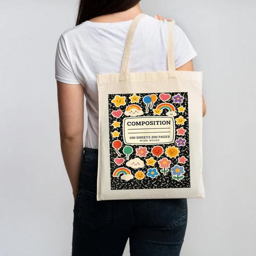 Composition Notebook Costume Teacher Matching Halloween Book Canvas Tote Bag - teacherstshirts.com
