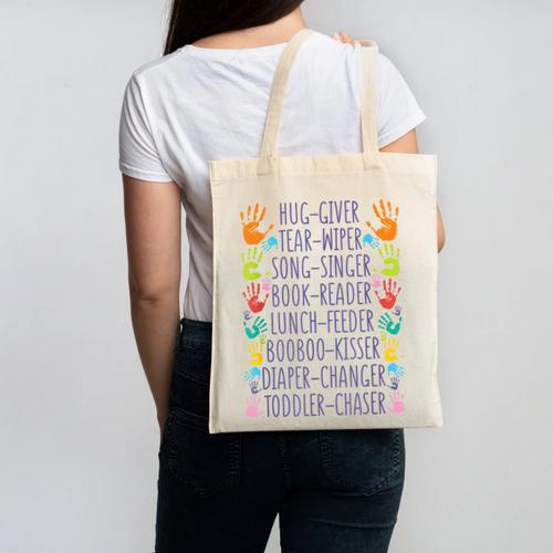 Daycare Provider Daycare Teacher Childcare Provider Canvas Tote Bag - teacherstshirts.com