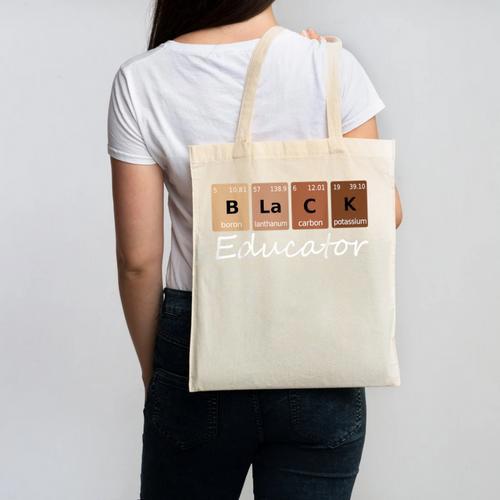 Educator Science Teacher Melanin Educator Science Canvas Tote Bag - teacherstshirts.com DE
