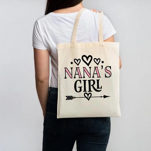 Granddaughter Nanas Girl Canvas Tote Bag - Bostonterriersmerch.com