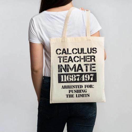 Halloween Calculus Teacher Prisoner Costume Canvas Tote Bag - teacherstshirts.com AU