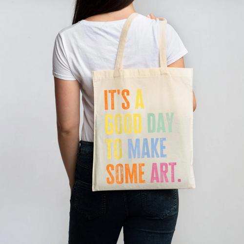It's A Good Day To Make Art Artist Teacher Painter Canvas Tote Bag - teacherstshirts.com UK