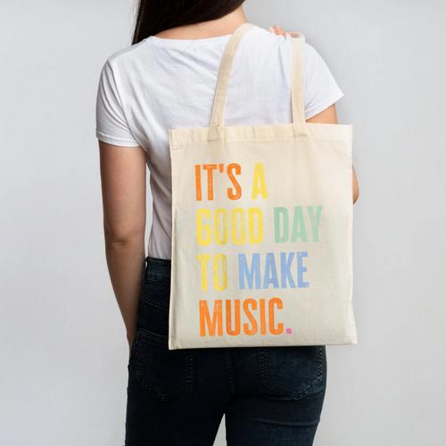 It's A Good Day To Make Music Music Lover Teacher Canvas Tote Bag - teacherstshirts.com AU
