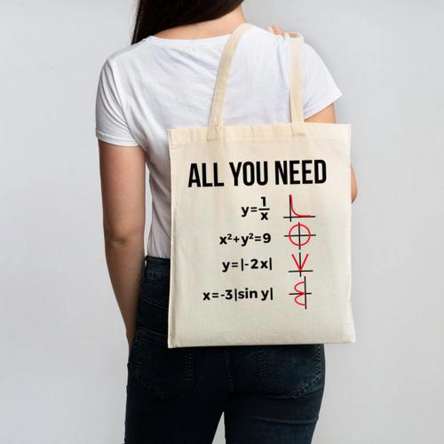 Math Graphs Mathematics Math Teacher Canvas Tote Bag - teacherstshirts.com