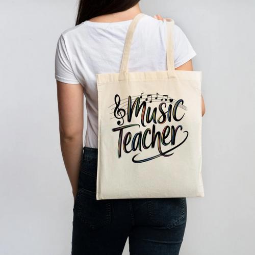 Music Teacher For Women Elementary First Day Of School Canvas Tote Bag - teacherstshirts.com