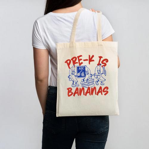 Pre-K Is Bananas Teacher Back To School Chaos Coordinator Canvas Tote Bag - teacherstshirts.com UK