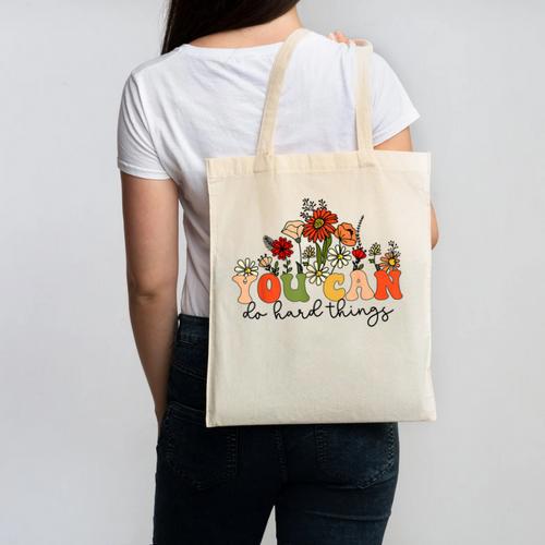 Test Day Teacher Shirt You Can Do Hard Things Women Kids Canvas Tote Bag - teacherstshirts.com DE