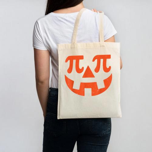Thanksgiving Math Teacher Pumpkin Pi Pie Math Costume Canvas Tote Bag - teacherstshirts.com AU