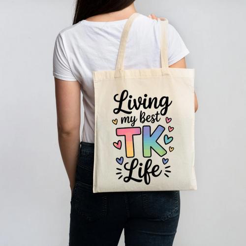 Transitional Kindergarten TK Teacher Canvas Tote Bag - teacherstshirts.com