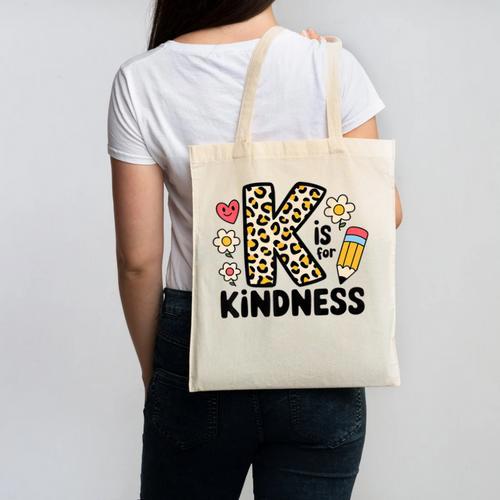 Unity Day Design Kindness Orange Teacher Kids Be Kind Canvas Tote Bag - teacherstshirts.com UK