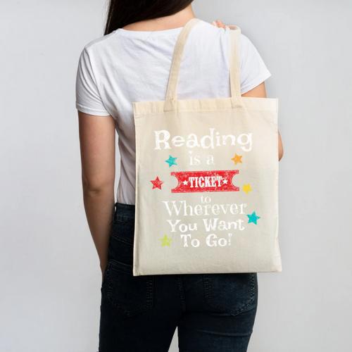 Vintage Teachers And Students Book Reading Adventure Canvas Tote Bag - teacherstshirts.com