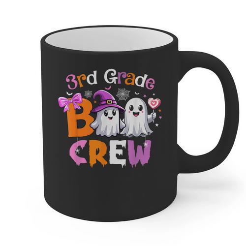 3rd Grade Boo Crew Third Grade Halloween Costume Teacher Kid Graphic Print Coffee Mug - teacherstshirts.com UK
