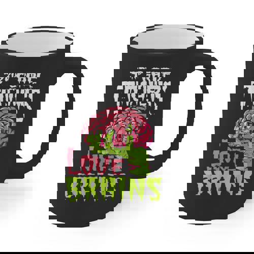 3rd Grade Teachers Love Brains Zombie Teacher Halloween Graphic Print Coffee Mug - teacherstshirts.com
