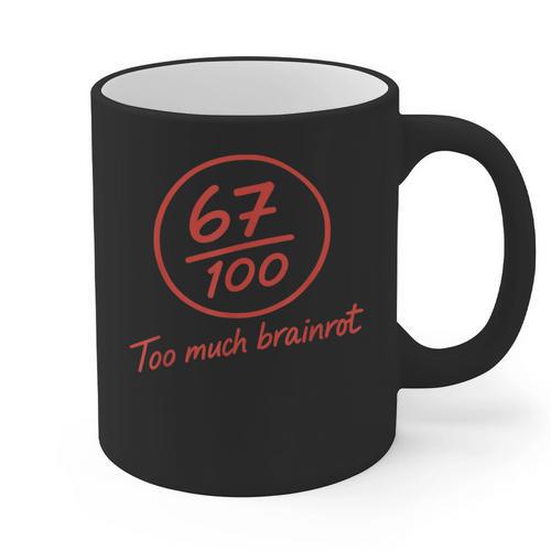 6 7 Brainrot Elementary Teacher Meme 67 Six Seven Graphic Print Coffee Mug - teacherstshirts.com AU