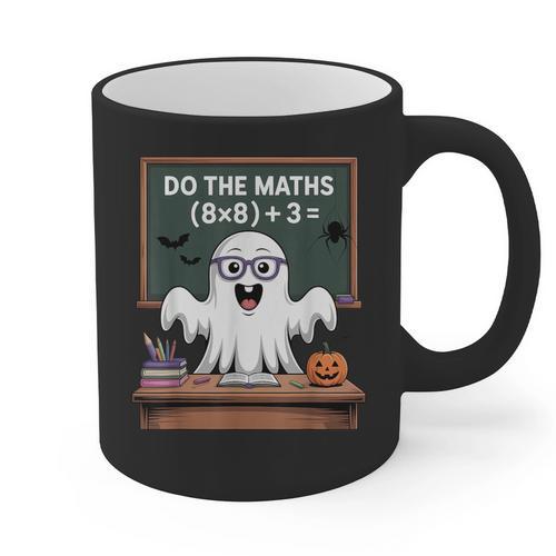 67 Teacher Halloween Ghost Six Seven Meme Do The Maths Graphic Print Coffee Mug - teacherstshirts.com