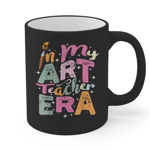 In My Art Teacher Era Teaching Future Artist Back To School Graphic Print Coffee Mug - teacherstshirts.com UK