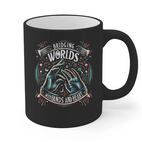 ASL Interpreter Deaf ASL Teacher American Sign Language Graphic Print Coffee Mug - teacherstshirts.com AU