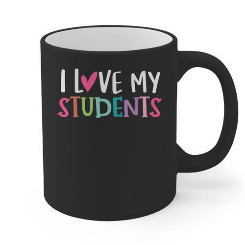 Back To School I Love My Students Teachers Women Boys Girls Graphic Print Coffee Mug - teacherstshirts.com UK