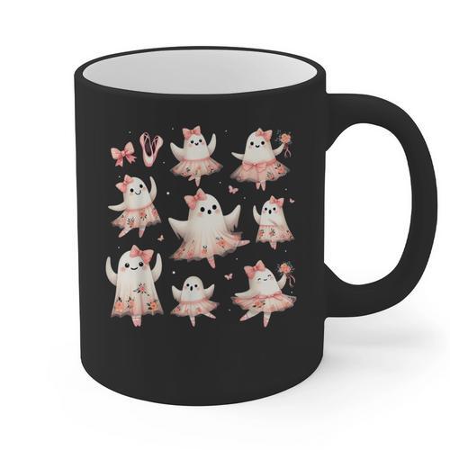 Ballet Ghost Ballet Dancer Spooky Dance Teacher Halloween Graphic Print Coffee Mug - teacherstshirts.com