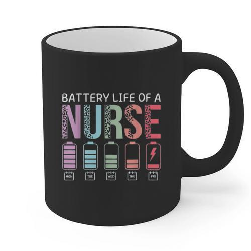 Battery Life Of A Nurse School Teacher Appreciation Graphic Print Coffee Mug - teacherstshirts.com AU